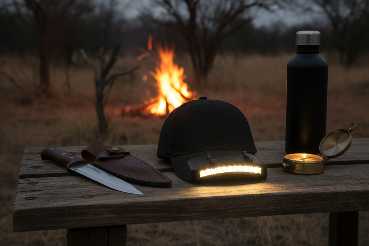 JD Outdoor Cap Light - Camp Flat Lay