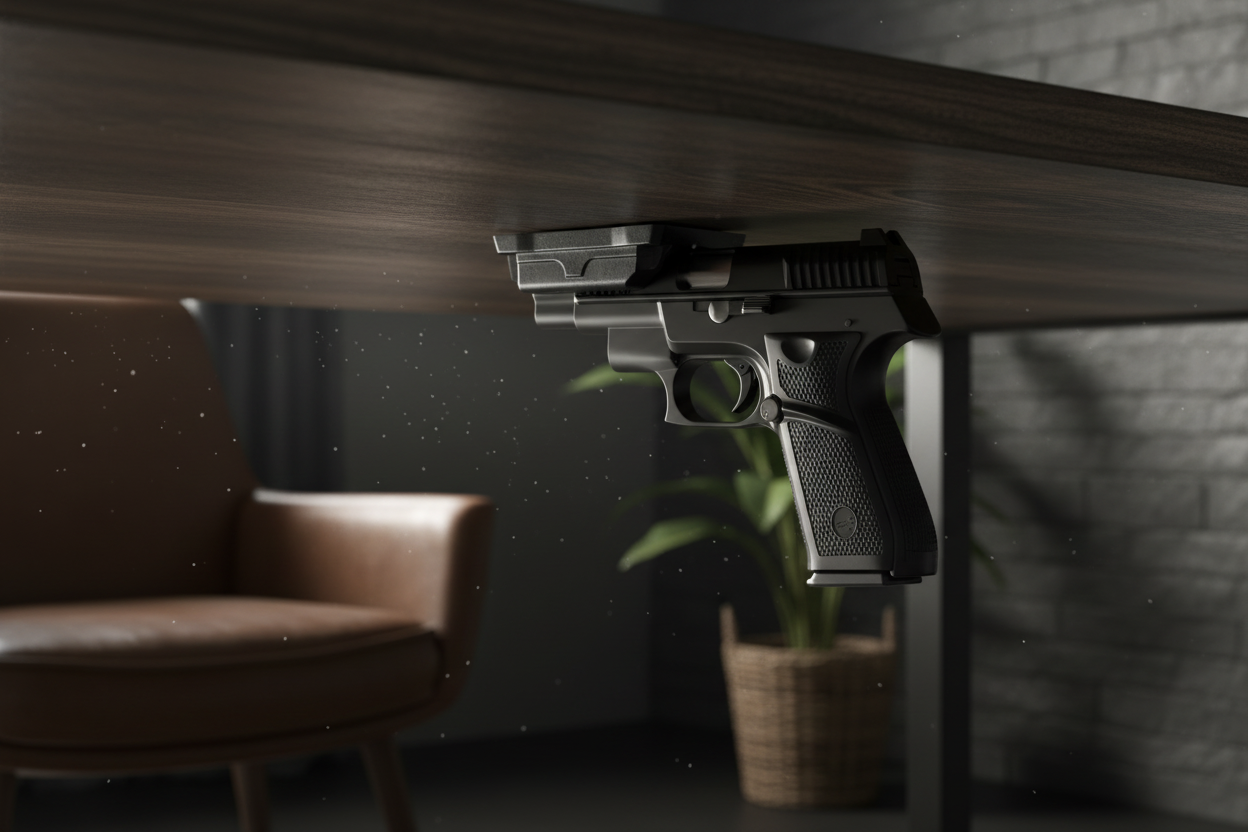 Magnetic Handgun Mount - Lifestyle