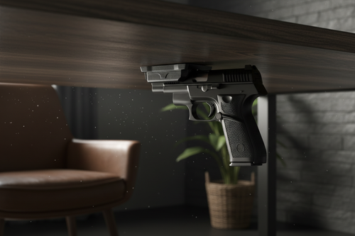 Magnetic Handgun Mount - Lifestyle